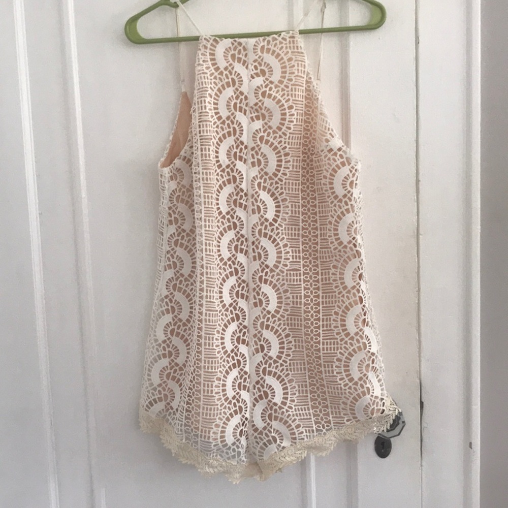 White lace romper